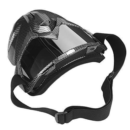 LIYJTK MOTORCYCLE GOGGLES WINDPROOF SNOWBOARD GLASSES SKI MASK OUTDOOR SUNGLASSES for MEN WOMEN (Carbon Fiber Black) — view 3