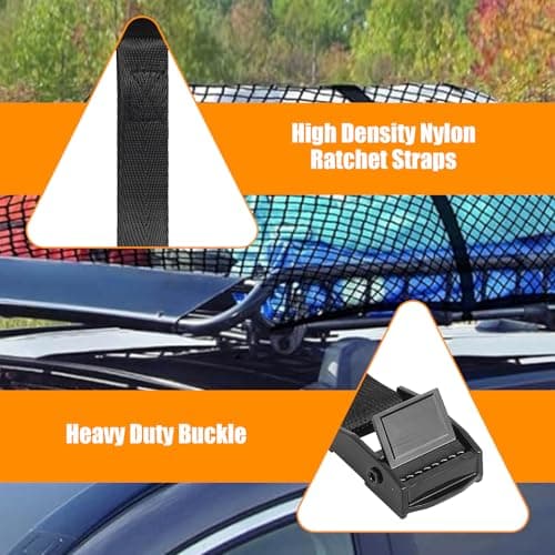 10 Pack Short Ratchet Straps, 50cm Adjustable Tie Down Straps with Metal Buckle, Mini Lashing Straps for Bike Rack, Motorcycle, Luggage & Cargo — view 4