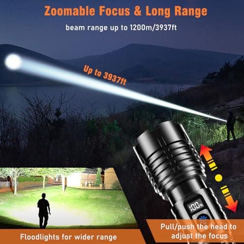 Shadowhawk Torches LED Super Bright Rechargeable, 500000 LM Tactical Torch — view 6