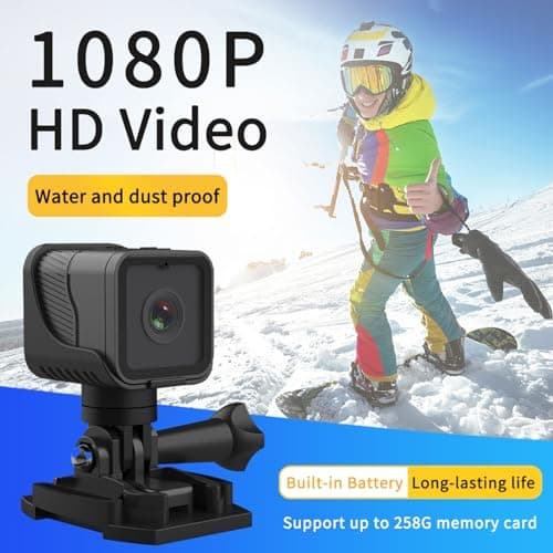 WiFi Action Camera, 1080P IP68 Waterproof Portable Sports Video Camera with Quick Release Bracket, Built in Microphone, HD Small Action Camera for Outdoor Cycling Home Security — view 5