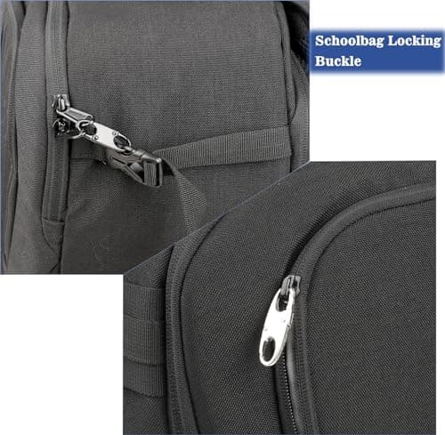 DIVINA VITAE Zipper Clips Anti Theft Deterrent, 6PCS S Carabiner Small Zipper Pull Locks Mini Snap S Hooks for Backpacks Camping Fishing Traveling Outdoor Sports (Black Silver Gray) — view 5