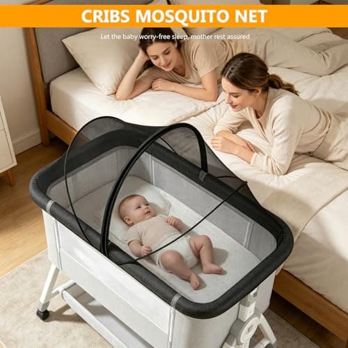Fine Mesh Cot Mosquito Net with Zipper for Kids Travel Crib, 60×105CM — view 6