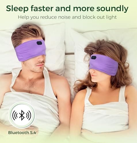 MUSICOZY Sleep Headphones Breathable Bamboo Cotton Headband Headphones — view 6