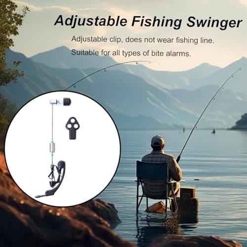 LED Night Fishing Rod Bait Alarm, Fishing Rod Bite Bait Alarm,Portable Fishing Alarm Adjustable Fishing Accessories - ABS Headlight Screw Button Bite Bait Alarm — view 2