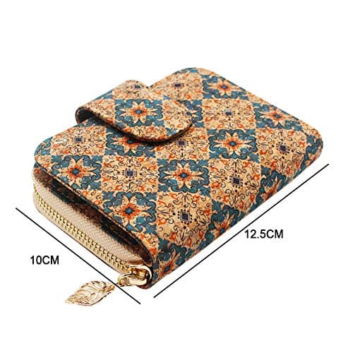 Boshiho Vegan Cork Wallet: Women's Zipper Pocket Purse with Card Holder and Coin Purse - Vegan Gift for Vegetarians, Women, Ladies, and Girls — view 3