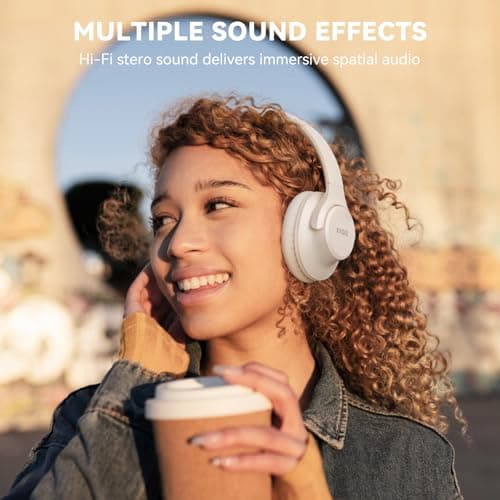 KVIDIO Bluetooth Headphones Wireless Over Ear 65h Battery Wired & Wireless — view 6
