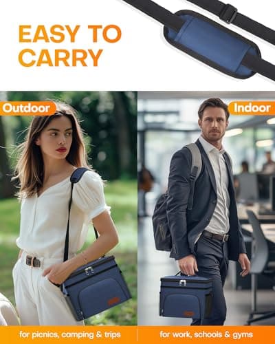 HOTOR Insulated Lunch Box for Men Women Leak-Proof Cooler Lunch Bag — view 6