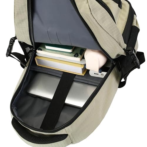 D&S London® Holborn Modern Backpack – Sage Green | Waterproof Laptop Backpack | Premium Work bag, Travel bag & School Bag Rucksack | Spacious, Durable, Cabin-Approved Bag for Men & Women 50L — view 5