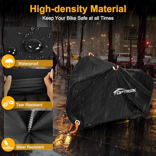 toptrek Bike Cover, 210D Bike Covers for 3 Bikes Outside Storage — view 3
