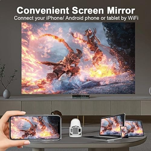 Cinemaster Pro - 4k Smart Projector, Small Smart Portable Outdoor Movie Projectors, Portable Indoor and Outdoor — view 6