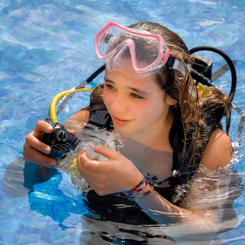 Zatixbu Adult Diving Goggles, 180° Panoramic HD Diving Goggles Anti-Fog Anti-Leak Divings Equipments, Snorkelling Mask with Adjustable Elastic Headband Fabric Strap for Men Women — view 6