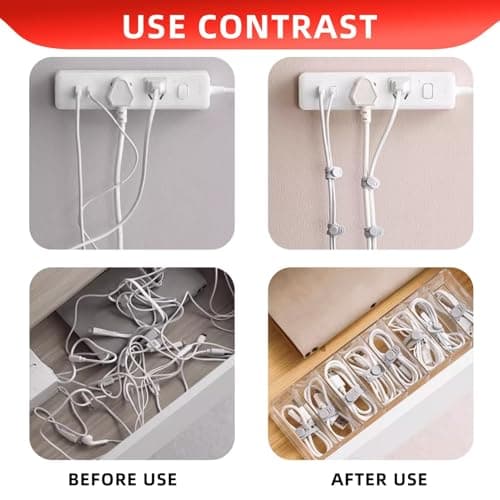 12-Pack Reusable Silicone Cable Ties - Flexible Organizers for Wires, Chargers, and Small Items - Durable Storage Solution for Home & Office — view 4
