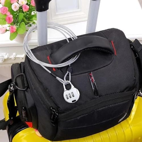 2Pcs Bike Lock Cable 1.5M Lightweight Wire Cable Lock with Double Loop Security Flexible Cable Luggage Lock, Steel Lock Chain Portable Lock Padlock for Padlocks Scooter Bicycle Suitcase — view 6