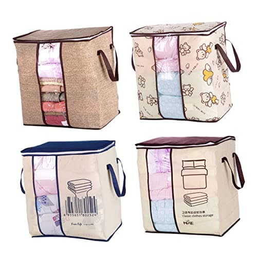 MAGICLULU Large Nonwoven Clothing Storage Bags Waterproof Zip up Handles