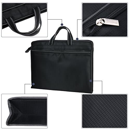 A4 Portable Oxford Handbag Expanding Folder Briefcase Documents Messenger Bag for Books, iPad, Files Storage - Pouch Organiser for Conference, Business Travel — view 5