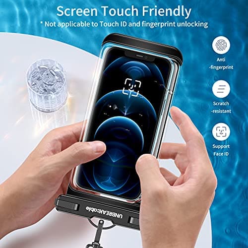 UNBREAKcable Waterproof Phone Case, 2-Pack IPX8 Universal Waterproof Phone Pouch Dry Bag for iPhone 17 16 15 14 13 12 11 Pro Max XR SE 2022 Samsung S25 S24 S23 S22 Ultra Huawei P70 Mate 70 up to 7" — view 4