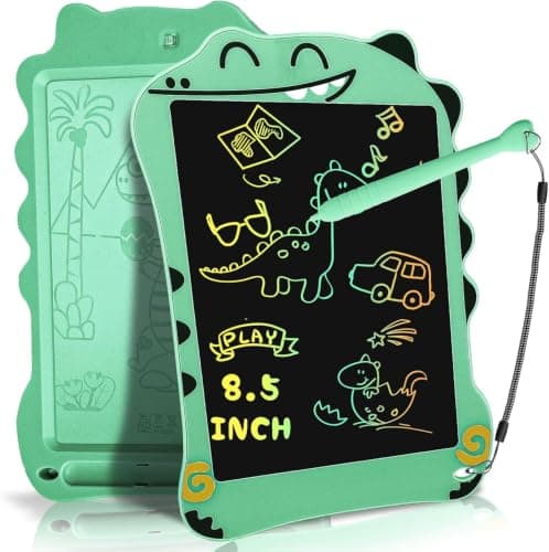 Dinosaur LCD Writing Tablet, 8.5Inch Green Toddler Drawing Pad for Kids