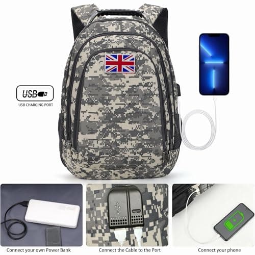 Houart 40L Tactical Military Rucksack Waterproof Backpack with USB Port — view 5