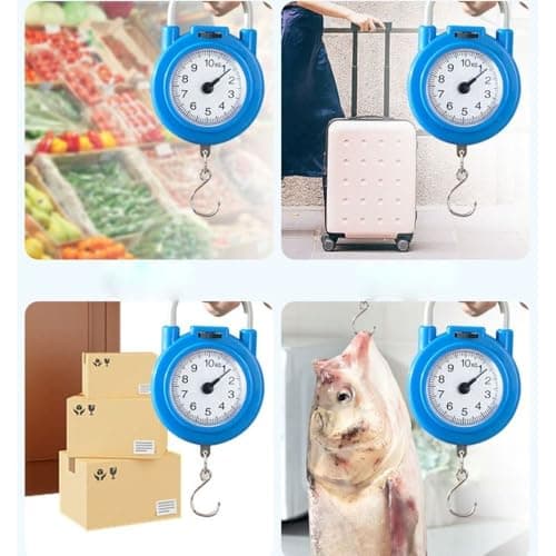 Portable Spring Scale with Hook,Iron Hook Scale,Hanging Mechanical Scale,Multi-Purpose Mini Scale,Luggage Hand Scale for Fishing Grocery(yellow) — view 4