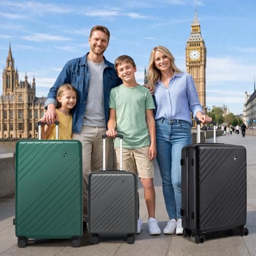Kono Medium Suitcase, Lightweight 24Inch Luggage with 4 Wheels — view 2