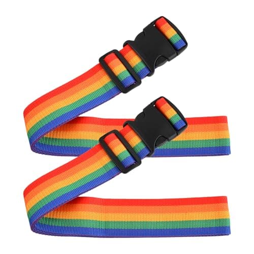 Heavy Duty Luggage Straps for Suitcases Packing Belts Travel Accessories Adjustable Bag Strap 4pc Rainbow — view 4