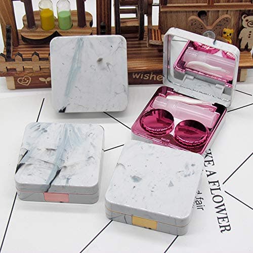 Ycnpeatt Marble Travel Contact Lens Case with Mirror — view 6