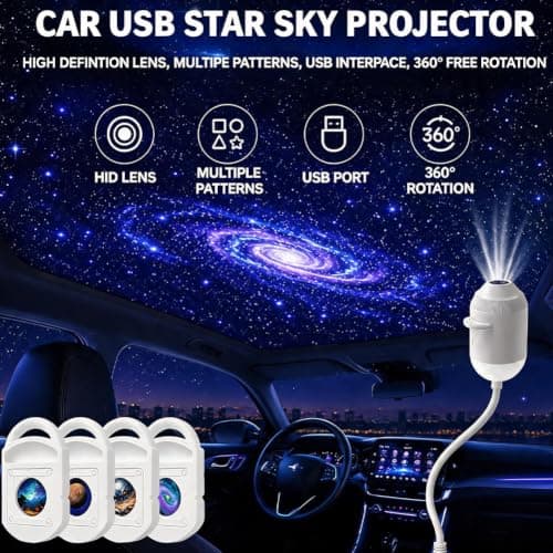 USB Portable Galaxy Projector, 5D Holographic Adjustable Night Light — view 2