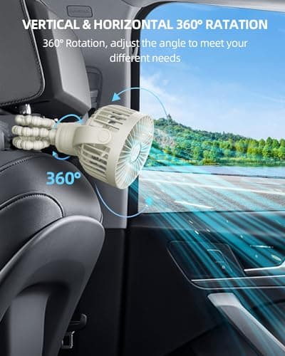 Portable Pram Fan, Small Rechargeable Clip On Fan with Digital Display — view 5