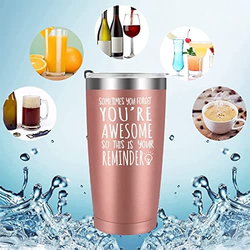 Livole Gifts for Women, Her, Thank You Gifts, 20oz Travel Mug, Rose Gold — view 4