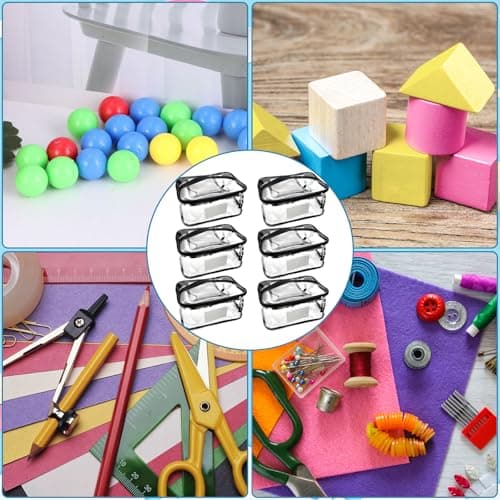 6pcs XL Clear Toy Storage Bags with Handles, Zipper Mesh Storage Bag, Black — view 5