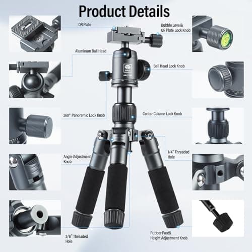 SIRUI Mini Tripod, 20" Compact Desktop Tripod for Camera Phone, AM-TT50 — view 2
