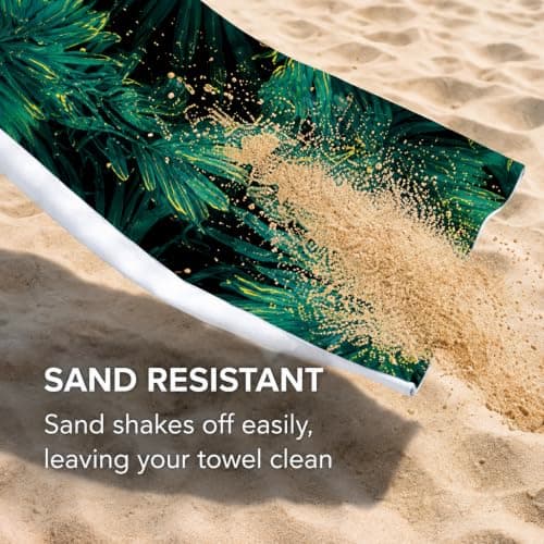 Sricam Microfibre Beach Towels for Adults, Oversized Beach Towel, Quick Dry, Sand Free, Lightweight & Absorbent Travel Towel for Swimming, Pool, Gym, Camping — view 3