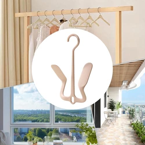 Uonguon Slippers Drying Rack - Storage for Sandals with Double Hooks | Hooks for Presenting Shoes - For Balcony, Student Dorm, Camping, Travel, Hotel, Garden Patio, pink, Siehe Beschreibung — view 4