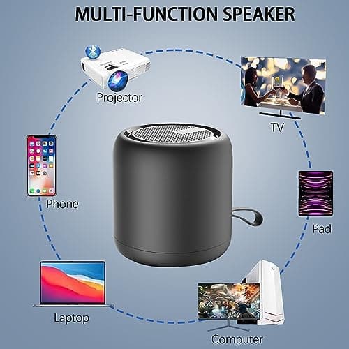 Bluetooth Speaker, Portable Wireless Bluetooth Speaker, Mini Speakers,HD Surround Stereo Sound,[6-24 Hour Playtime] IPX4 Waterproof,Noise-Cancelling Mic for Camping,Outdoor, Travel, Home,Garden Party — view 4