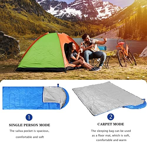 Junkin 12/36 Pcs Camping Sleeping Bags for Adult, Green, Cyan, Blue, 12 Pcs — view 5