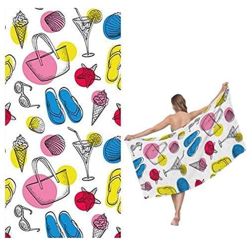 Alytimes Beach Towels for Adults, 180cm Large Size Hair Microfibre Towel sandy shore beach Swimming Towel Personalised Beach Towel