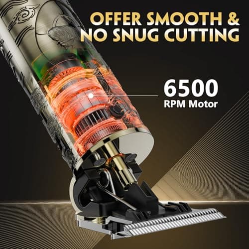 Beard Trimmer Hair Clippers Men,Cordless Rechargeable Hair Trimmer for Men,Premium Professional Barber Grooming Set with Zero Gapped T Blade Shaver & LCD Display Gift — view 3