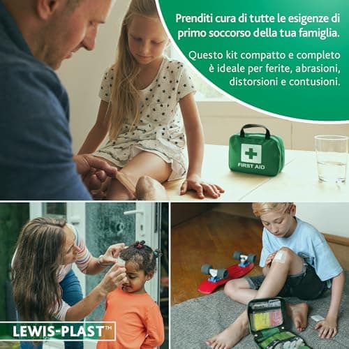 Lewis-Plast Premium First Aid Kit for Home Car Holiday and Workplace - Includes Bandages, Eye Pods, Ice Packs and Essentials for Everyday Situations, 90 Count (Pack of 2) — view 3