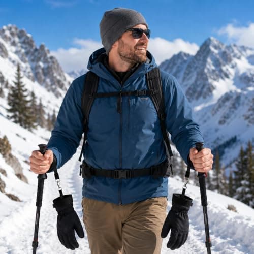 YouXunGS 4Pcs Ski Gloves Elastic Wrist Straps with Keychains, Winter Sports Safety Straps for Men and Women, Snowboarding Mountaineering Outdoor Activities Accessories — view 4