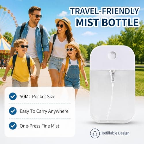 Crownflux 4PCS Clear Spray Bottles, 50ml Portable Card Sprayer Bottles — view 3
