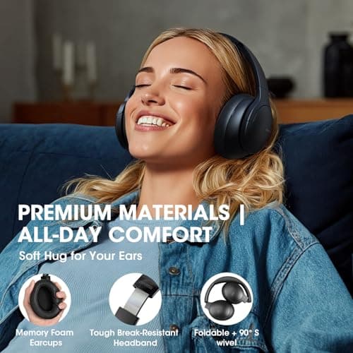 DOQAUS Bluetooth Headphones Over Ear, Headphones Wireless, APP Control — view 6