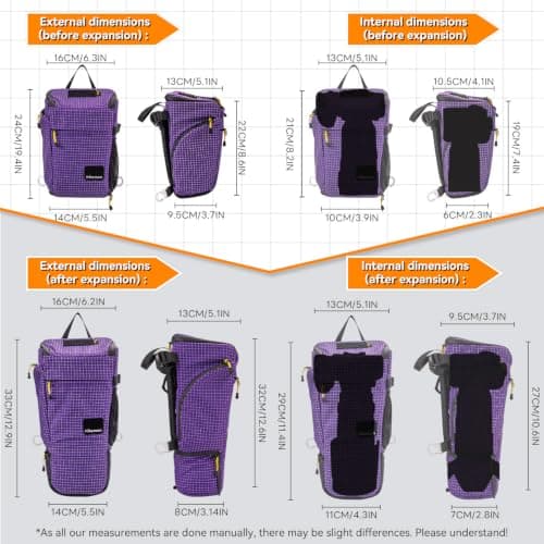 HIKEMAN Shoulder Bag Case for Camera - Waterproof Shockproof Camera Bag,Detachable Strap for Daily Use,Outdoor Activities,Travel,Mountain Climbing (Black) — view 4