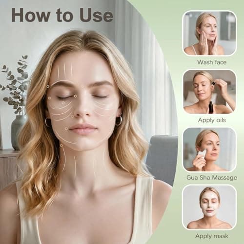 3 Pcs Gua Sha Tool Stainless Steel for Face & Body – De-Puffing, Lifting & Lymphatic Drainage – Includes Guasha Tool Face Massager, Magnetic Pouch, Silver Polishing Cloth & User Guide — view 6