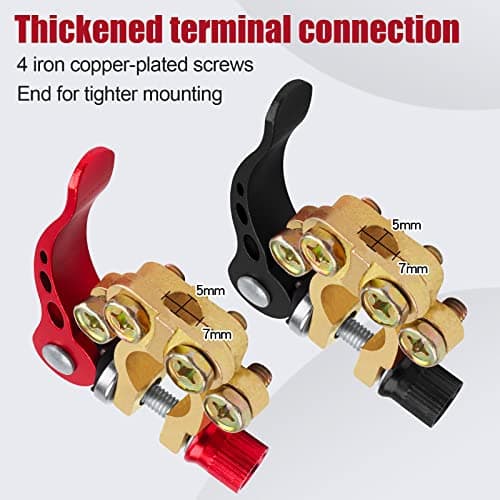 JatilEr 2 Pcs Quick Release Battery Terminal Connectors, 4 Way 12V/24V/60V — view 3