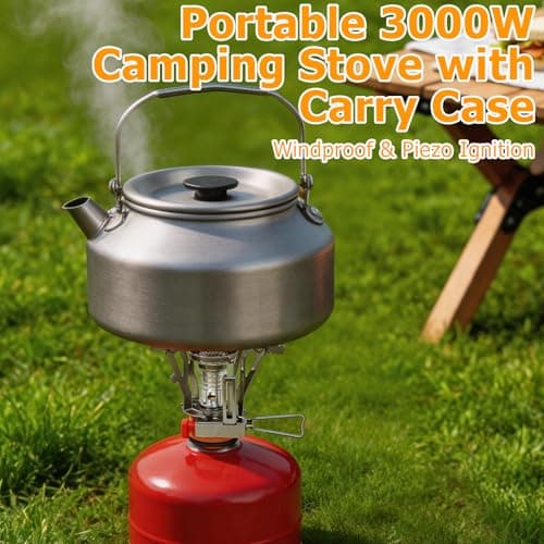 ASSRECT Camping Gas Stove 3000W, Portable Windproof Burner for Backpacking — view 5
