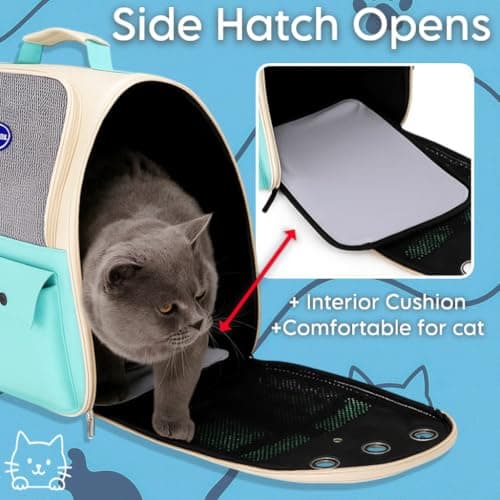 Cat Backpack - Cat Carrier Backpack Pet Carrier Bag Rucksack Back Travel Small Dog Puppy Carriers Collapsible Box Carry Cage Bags For Travel Kitten Cute Walking Bags For Travelling Pet Bag Soft — view 5