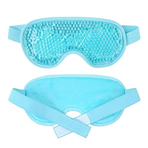 County Aqua Peas Cooling Gel Eye Mask - Cool/Warm Therapy - Perfect For Insomnia, Puffy Eyes & Dark Circles (Turqoise) — view 2