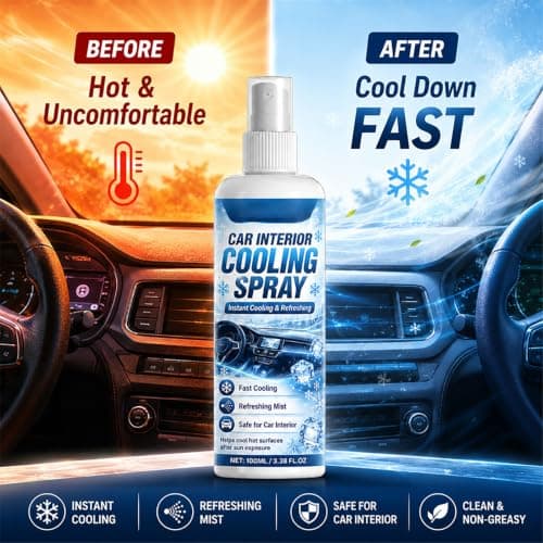 Cooling Mist Spray, Cooling Spray for Car, Instant Heat Relief, Air Refresh Cooling Spray for Quick Cooldown for Long Driving Commuting Travel Road Trip (C) — view 3