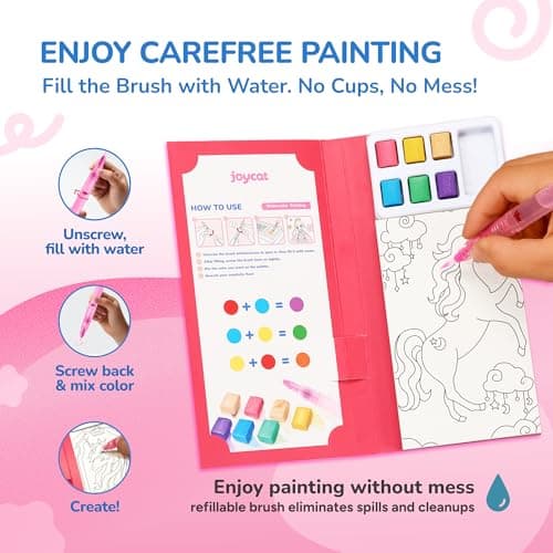 JoyCat 2 Pack Pocket Paint with Water Coloring Books for Kids — view 4