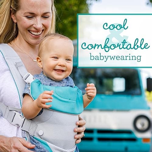 Infantino Flip 4-in-1 Light & Airy Convertible Baby Carrier - Breathable, Lumbar Support, Adjustable Waist Belt, Head Support, Ergonomic Seat, Plush Straps for Newborn to Toddler 3,6-14,5kg — view 4